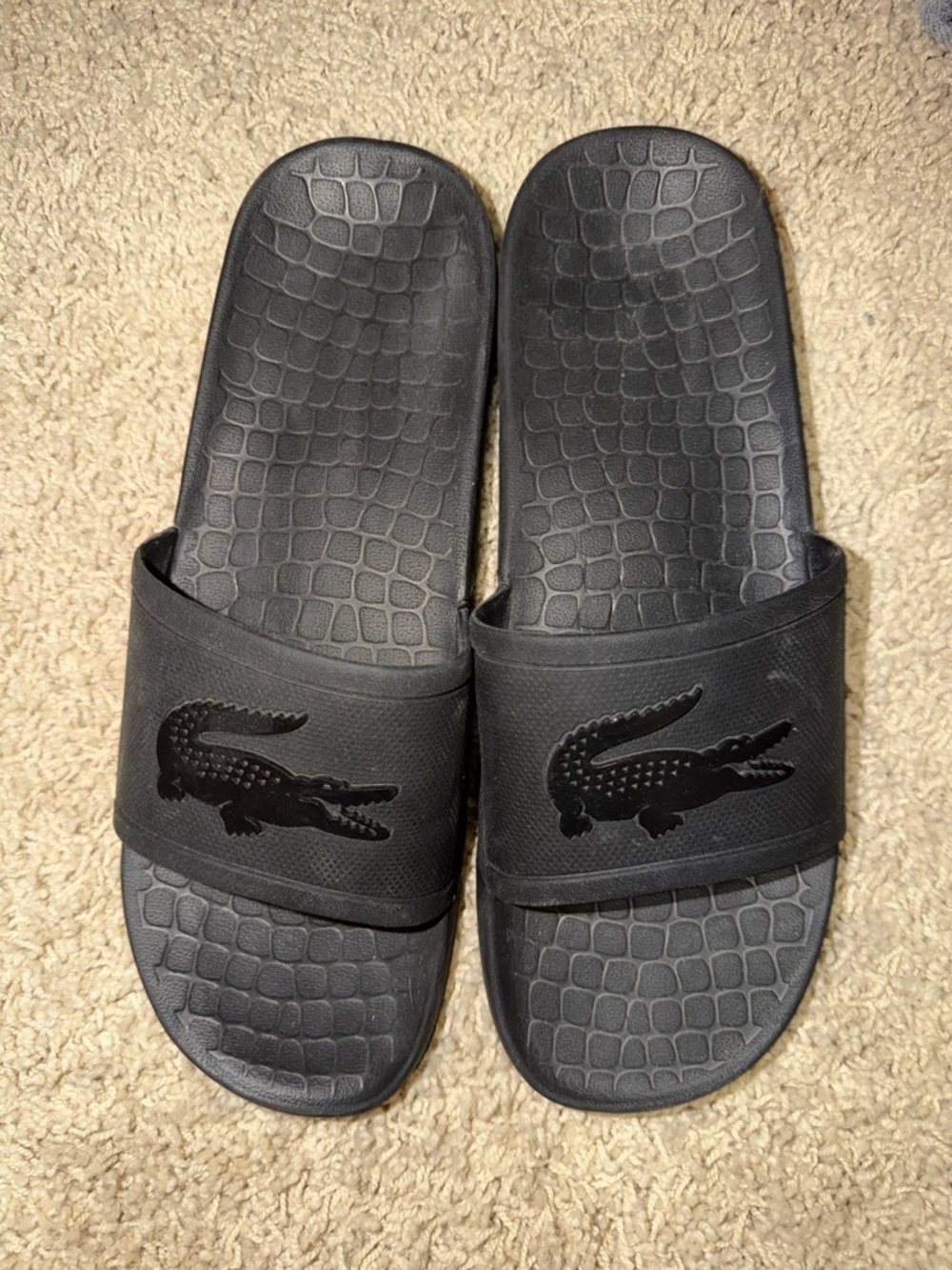 Lacoste Black Slide Sandals